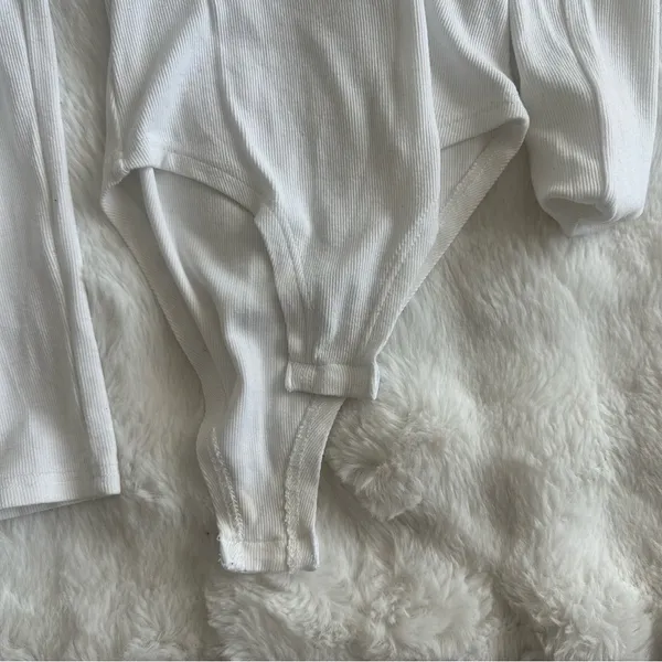 White Long Sleeve Bodysuit - Image 4
