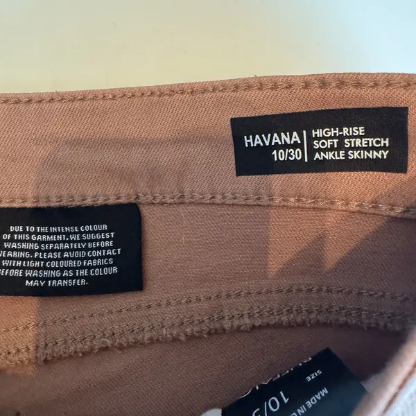 Buffalo David Bitton Havana Pants Women 10/30 Mauve Brown High Rise Ankle Skinny - Image 9