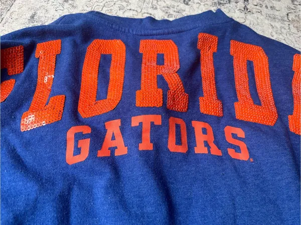 Florida Gators Size M Stadium Athletics Blue Orange Cotton Blend Sweatshirt - Image 3