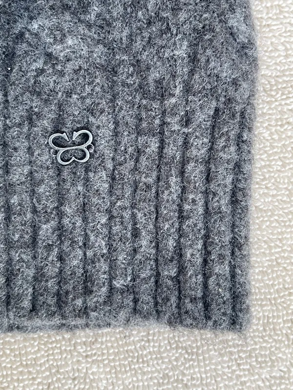 Aritzia Sunday Best Charcoal Cable Knit Sweater luxury comfy soft minimalist S - Image 2
