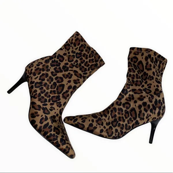Mix‎ No. 6 Cadaoria Leopard Print Ankle Boots Size 8 - Image 5