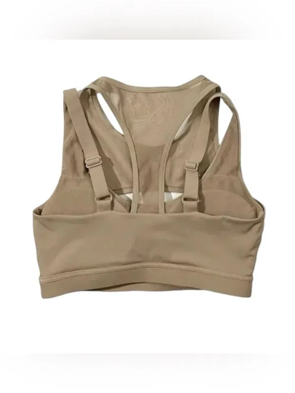 Mono B Harness Mesh Tan Racerback Sports Bra - Image 4