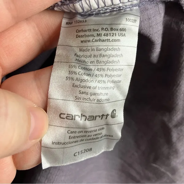 Carhartt gray rip stop‎ scrub top size medium - Image 6