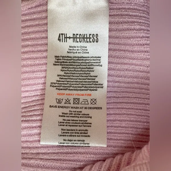 4TH‎ RECKLESS NWT Knit Set Pink Scorpios Trouser Size S and Crop Top Size M - Image 9