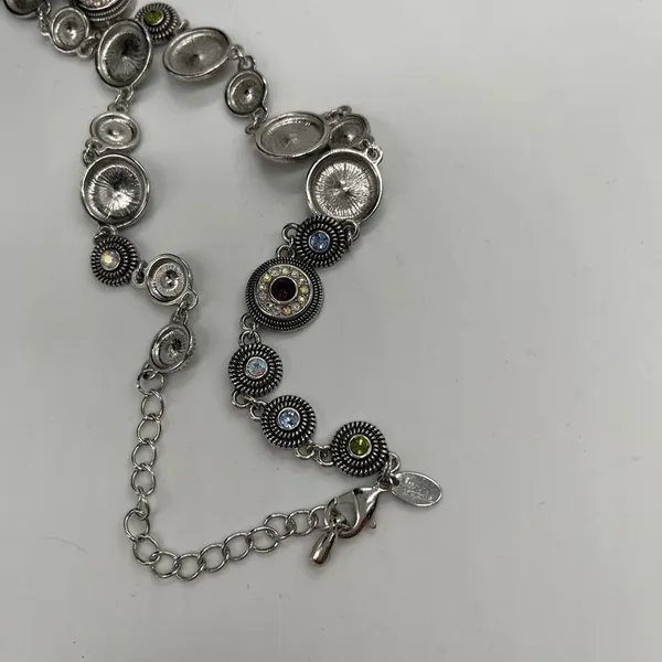 Lia Sophia Multi Colored Crystals Silver Tone - Image 3