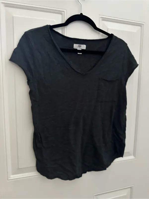 Tokyo Darling Black V-Neck Pocket Tee size S - Image 5