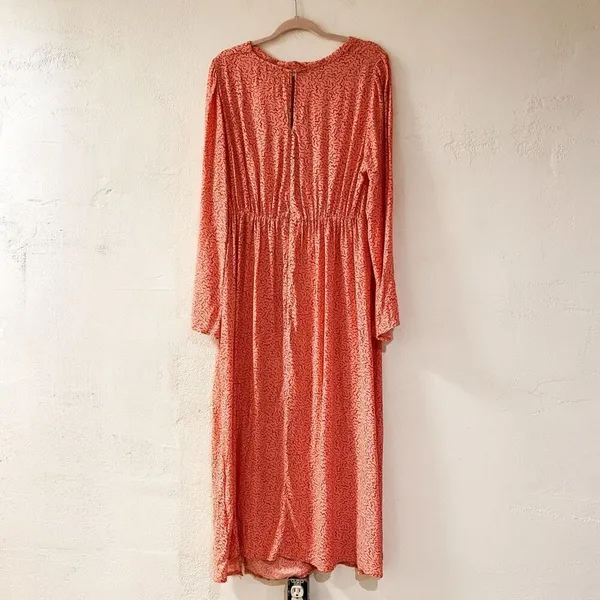 Mori Lee Nobody’s Child Maternity Tula Midi Dress in Saffy Squiggle Pink Size 14 NEW - Image 3
