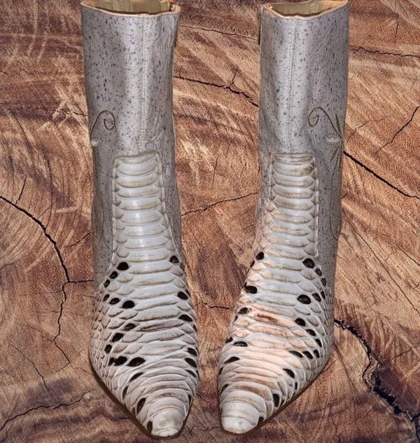 Cream Color Ankle Boots - Image 2