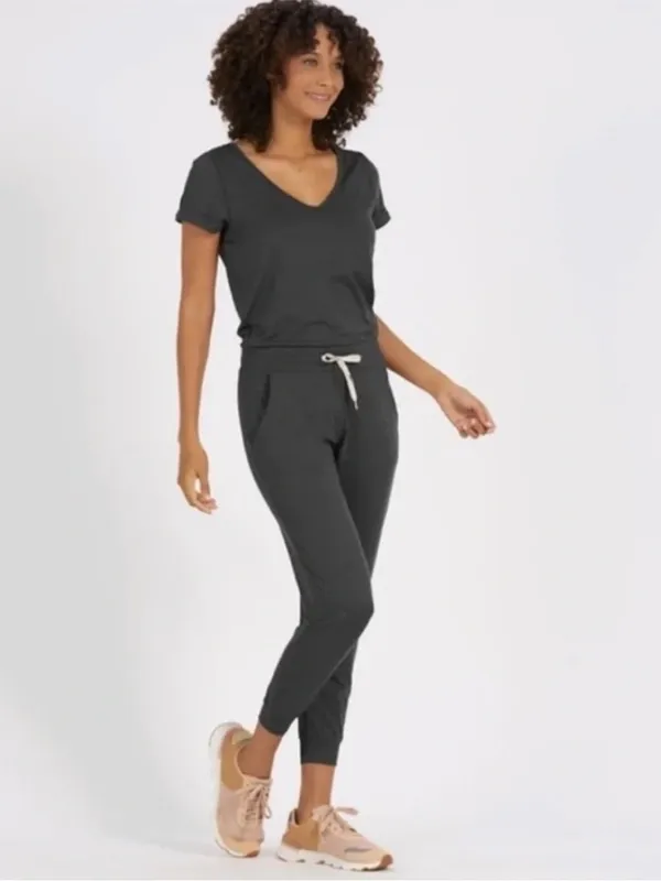 Vuori All Day Romper Jumpsuit Gray Charcoal Heather Size M - Image 3
