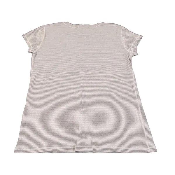 Polo Ralph Lauren Misses Striped Tee Medium Grey White Crew Neck Cotton - Image 2