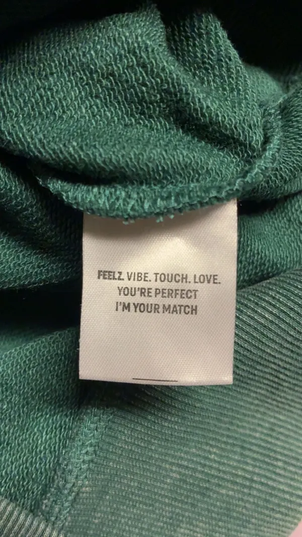 FEELZ. Washed Zip-Up Hoodie Dark Green Size XS - Image 6
