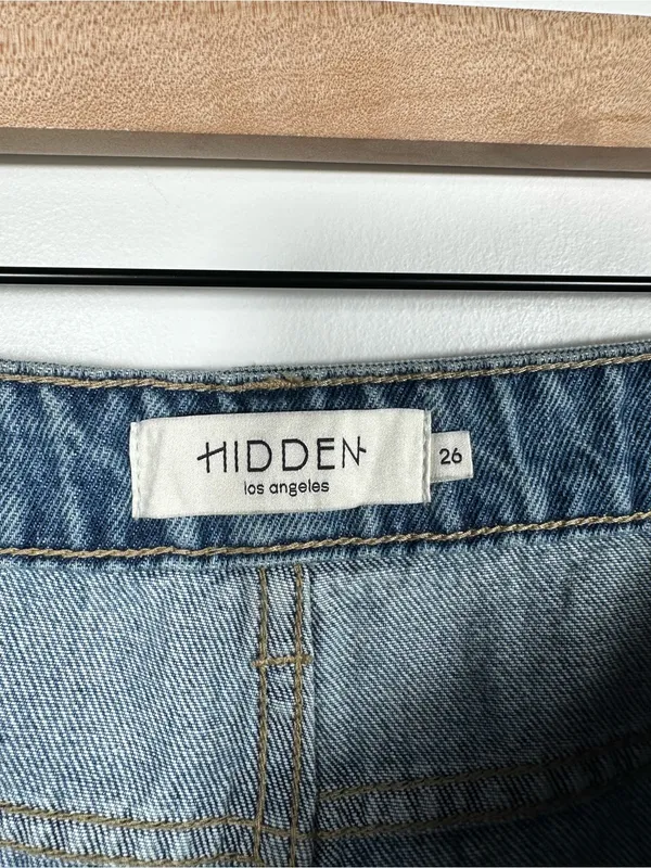 Hidden Jeans Cargo Wide Leg Jeans 26 NWT Low Rise Utility Zip‎ Pocket Denim - Image 10
