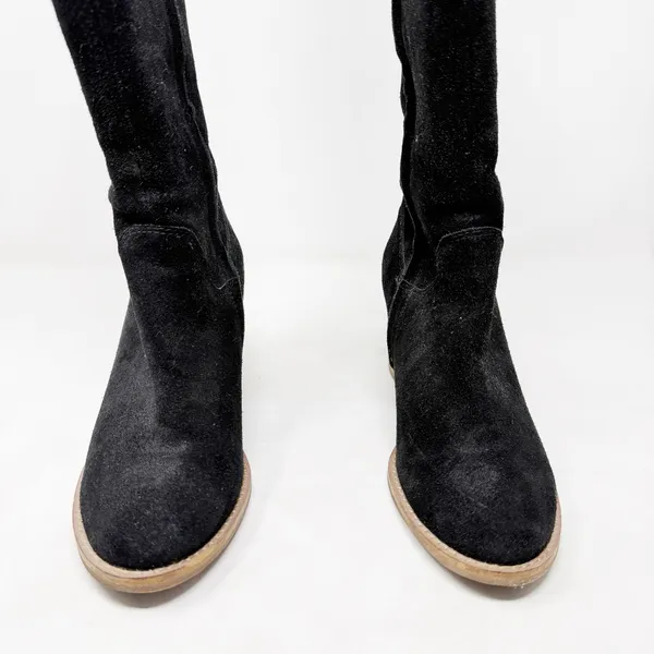 [Blondo] Black Nicola Waterproof Suede Leather Chunky Heel Boots Side Zip Sz 8.5 - Image 6