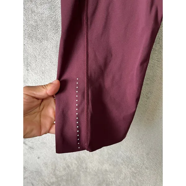 Lululemon Fast & Free‎ Crop II *Nulux 19" Dark Adobe Size 10 Running Track - Image 2