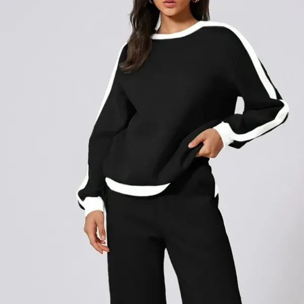 Black and White Tracksuit Set, Loose Fit - Image 10