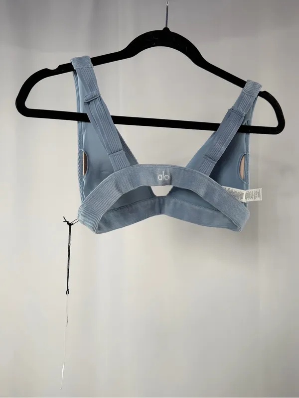NWT ALO‎ Yoga Micro Corduroy Dreamer Bra in Celestial Blue Size XS - Image 7