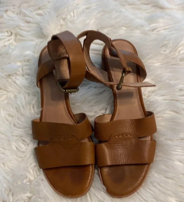 Madewell Sandals Size 7.5 Leather Upper Lining And Sole See All Photos - Image 4