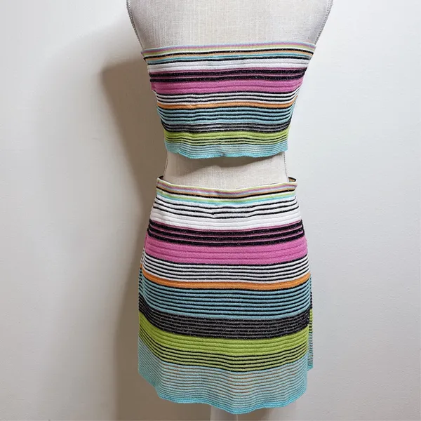 White Fox Pretty Please Rainbow Stripe Set - Image 4