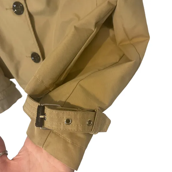 Merona Vintage Y2k Women's Size Large Tan Button Academia Jacket‎ Coat - Image 4