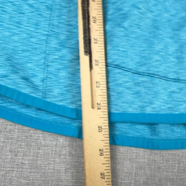 Athleta Hoodie Womens XL Blue Pullover Fleece Kangaroo Pocket Thumbholes Stretch - Image 6