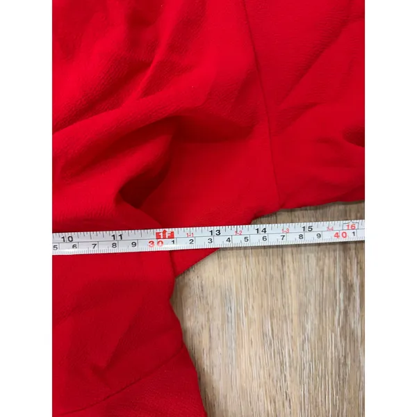 Princess Polly Agnetha Mini Dress Red Wrap Ruffle Long Sleeve NWT Size 8 - Image 5