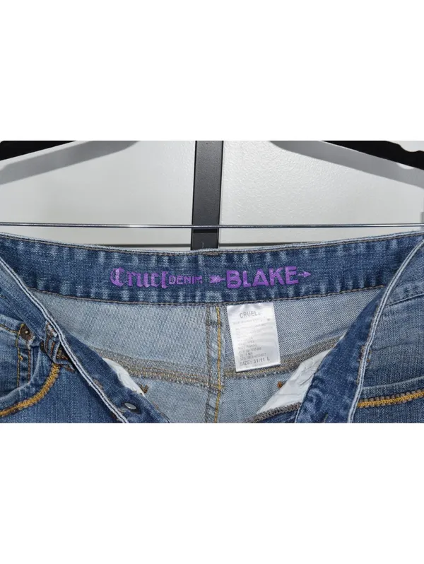 Cruel Denim Blake Jeans Size 11 Long Light Wash Embroidered Pocket Bootcut - Image 3