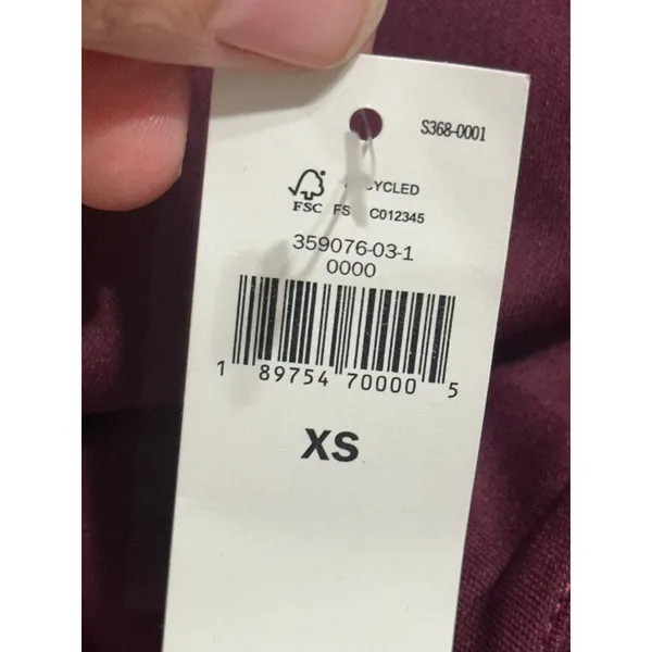 Banana Republic Women XS Burgundy Textured Plaid Bell Sleeve Shift Dress‎ 359076 - Image 8