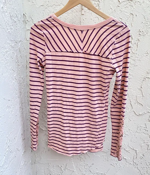 Free People Long sleeve Striped top Size L - Image 2