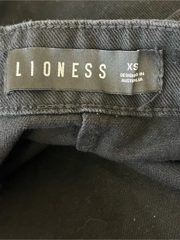 LIONESS The Lola Black Denim Slit Mini Skirt - Size XS - Image 5