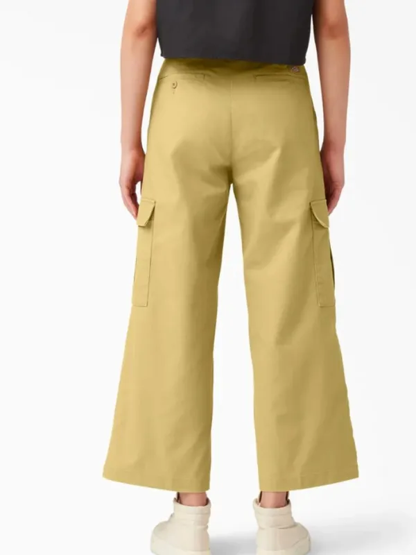 NWT Dickies REGULAR FIT CROP CARGO PANT In Stonewashed Dark Khaki Utility Work - Image 4