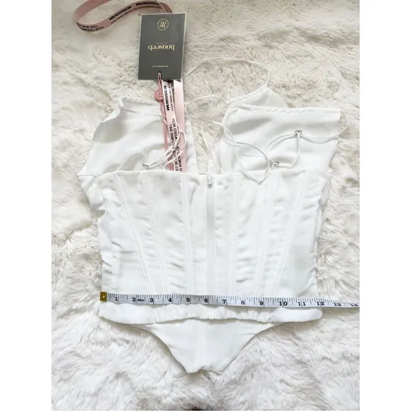 House of CB Strappy Chiffon Corset Top XS - White - Image 3