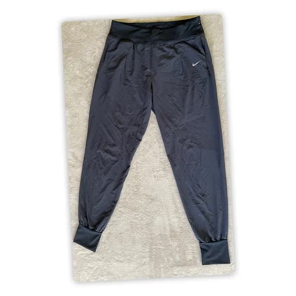 Nike Dri-FIT Womens Black Jogger Pants Small S Athletic Running Zip Pocket - Image 3