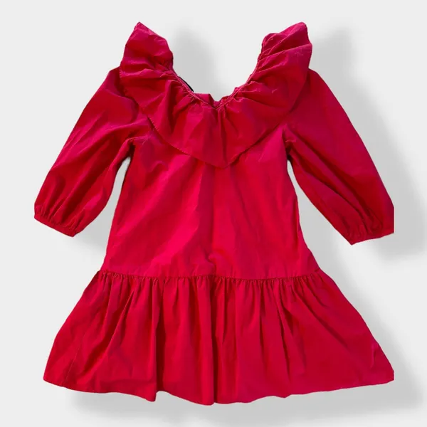 English Factory Long Sleeve V‎ Ruffled Mini in Berry Size S - Image 5