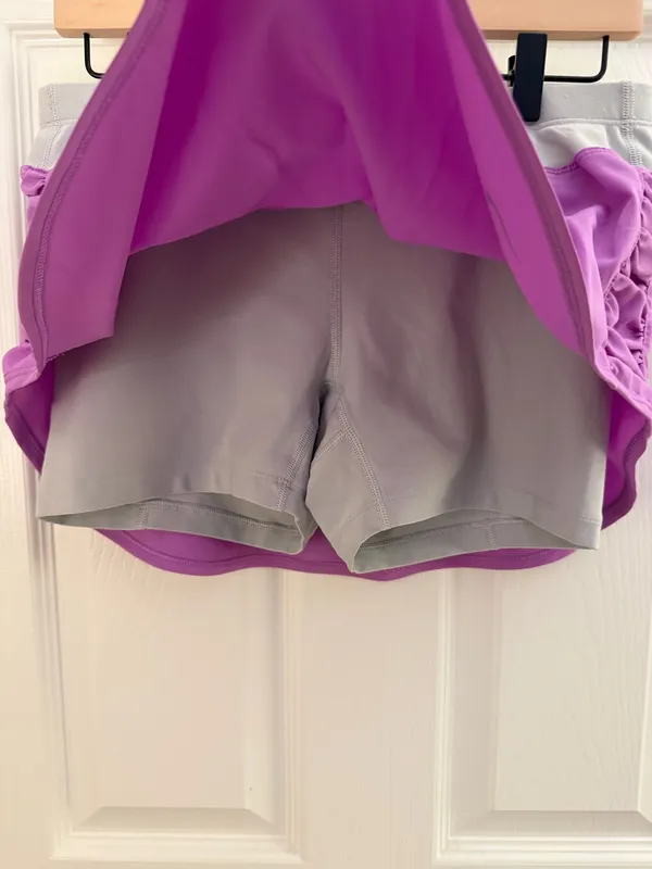 Nike Dri Fit Relay Lined Purple Running Skirt Skort Medium - Image 3