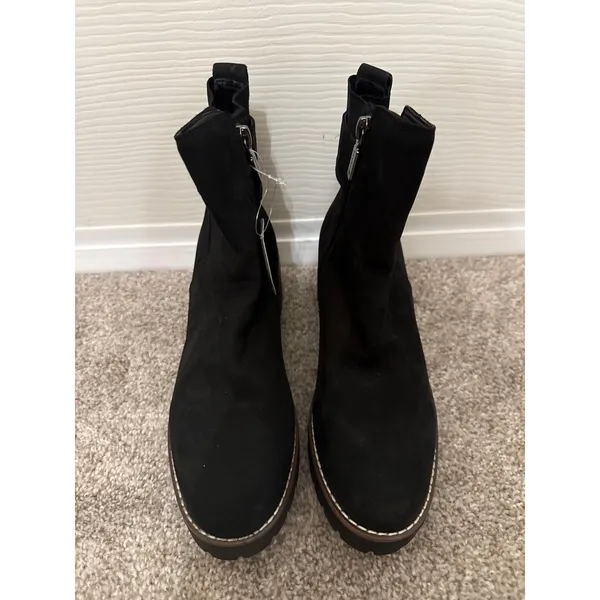 Blondo Dagger Waterproof Black Nubuck Lug Sole Ankle Boots Women’s 6.5 NWT - Image 6