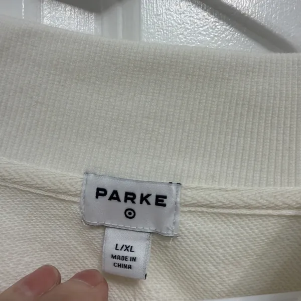 Parke SOLD OUTTarget Collab Cream Mockneck Pullover Oversized Sweatshirt L/XL - Image 3