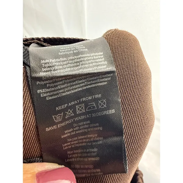 4th & Reckless Revolve Tammy Chocolate Brown Side Stripe Pull-On Track Pants M - Image 10