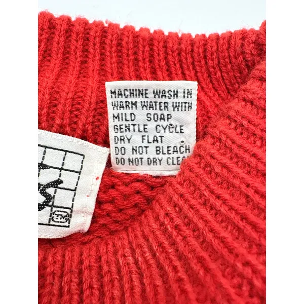 Knitworks Christmas Sweater Womens Medium Red Green Ugly Holiday Tree Vintage - Image 8