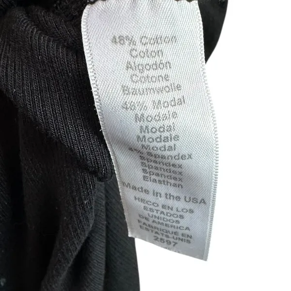 Michael Stars Black Wren Midi Dress with Slit Ribbed Knit Size Medium - Image 6