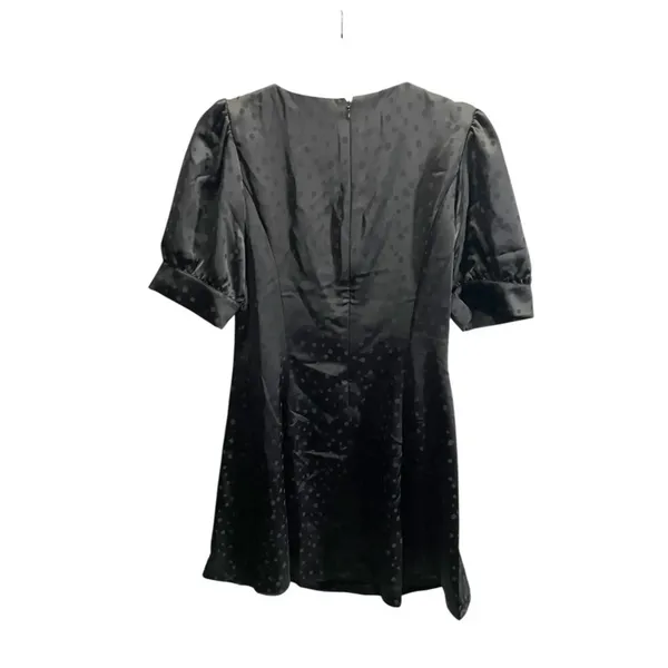 Charles Henry Women's Black Puff Sleeve Polka Dot‎ Dress Size L - Image 4