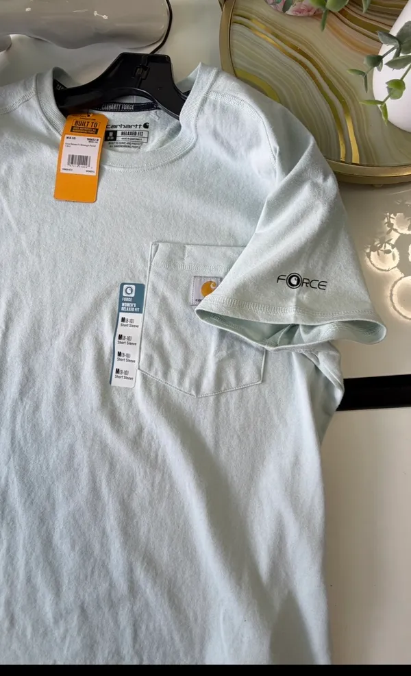 Carhartt Force Women’s Relaxed Fit Midweight Pocket T-Shirt - Size M (8-10) - Mint Green NWT - Image 7
