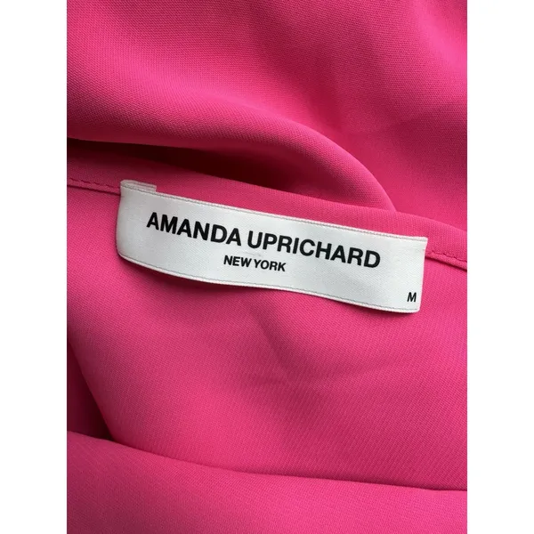 Amanda Uprichard Hot Pink Rafaela Dress Size Medium Cowl Neck Sleeveless USA - Image 6