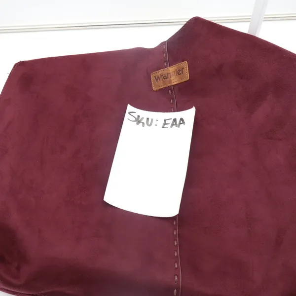 Wrangler Women Handbag Maroon Suede Inner Pocket Shoulder Strap Slouchy Hobo Bag - Image 6