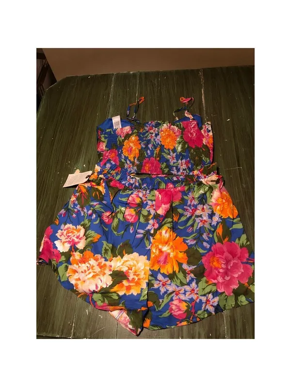 B.O.G. Collective Lottie & Holly Floral Cropped Tank Top & Ruffle Skort Set M - Image 6