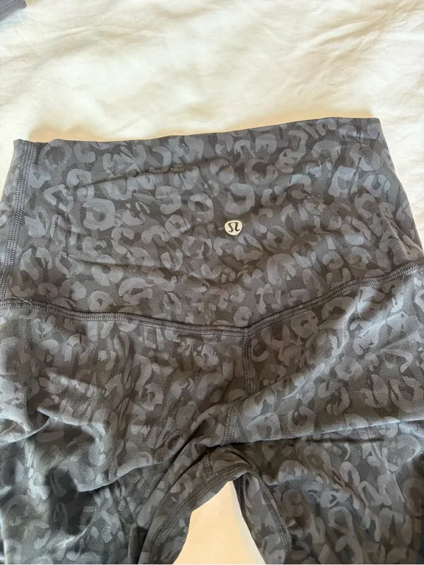 lululemon athletica Black Leopard High-Waist Leggings - Image 3