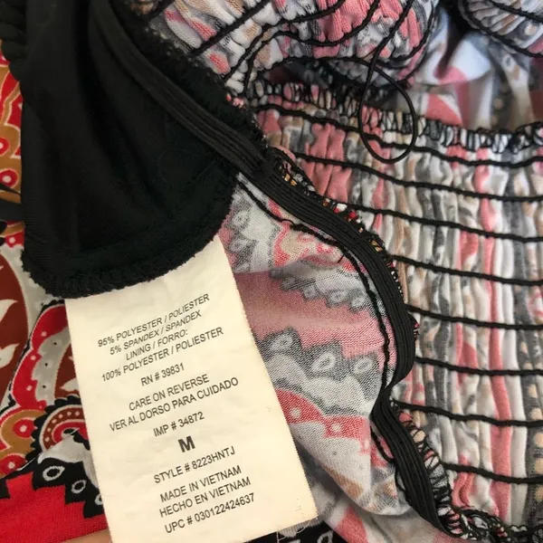 Takara Long Maxi cottagecore Dress w/ beautiful braided straps y2k geometric - Image 7