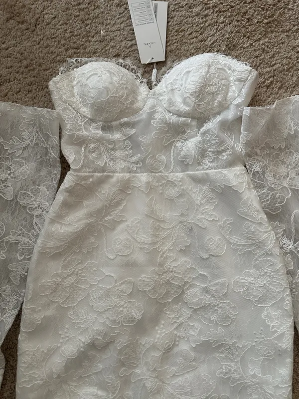 Reception Dress Bridal Gown White Size 4 - Image 2