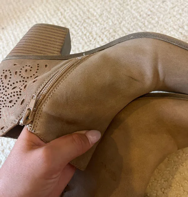 Tan Booties Size 8 - Image 3