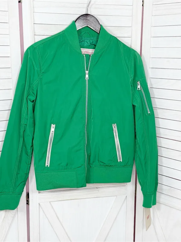 Levi’s Melanie Lightweight Bomber Flight Jacket Green Small Streetwear Blokecore - Image 8