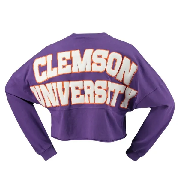 Womens Clemson Tigers Laurels Crop‎ Long Sleeve T-Shirt Spirit Jersey Sz SMALL - Image 15